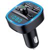 Bluetooth FM Transmitter - Radio Adapter - Car Charger - Dual USB - Hands-Free Call - Black