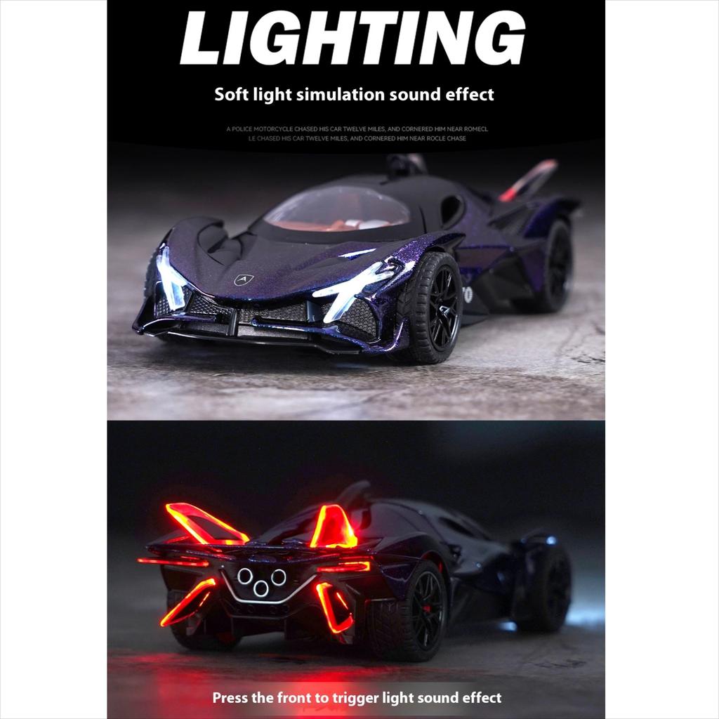 Игрушечная модель Apollo EVO из сплава масштаба 1/32 - Футуристичный дизайн, Звуковые и световые эффекты, Пружинный механизм - Идеально для детских игр