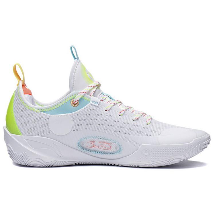 Баскетбольные кроссовки Li Ning Wade 808 2 Мужские Низкие Стандартные Белый/Неоновый Фруктовый Красный ABPS037-5