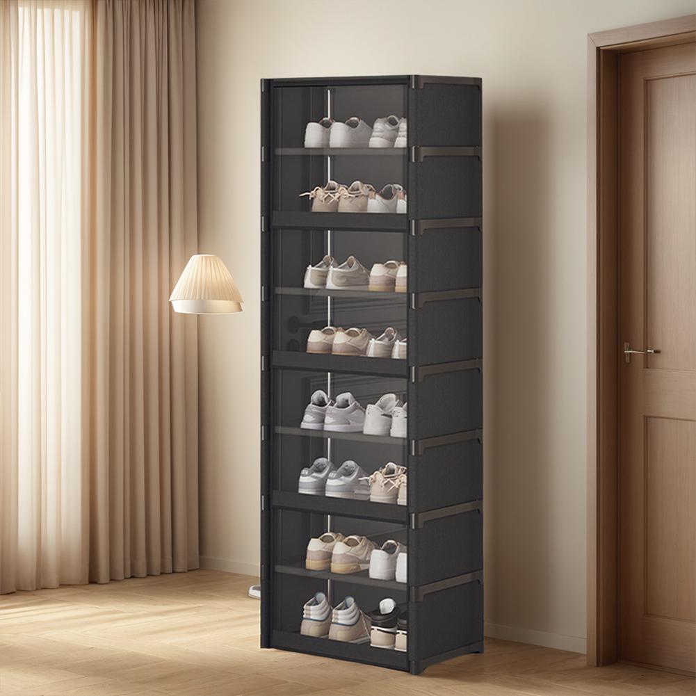 9-Tier Shoe Shelf Sneaker Rack Organizer 18 Pair Narrow Shoes Shelf Cabinet Holds 18 Pairs Shoe Stand Holder for Closet Entryway