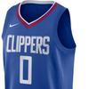 Nike Футболка баскетбольная унисекс Los Angeles Clippers с принтом логотипа и букв, номером, V-образным вырезом, синяя DN2139-495