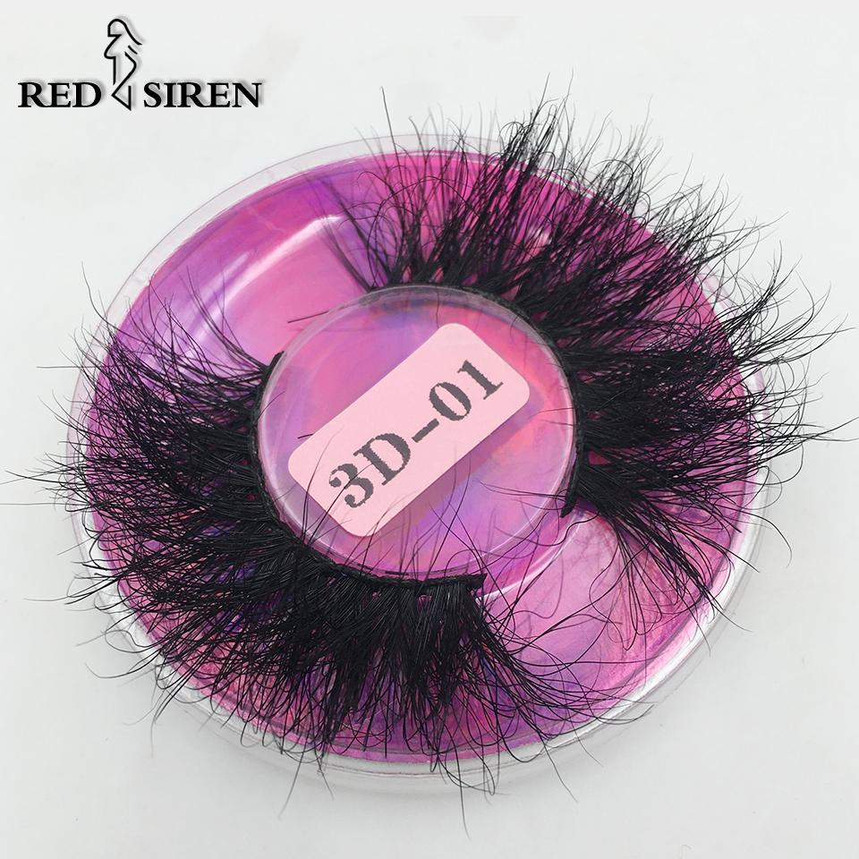 RED SIREN Пушистые Ресницы 25 мм Норковые Ресницы Драматичные Длинные Растрепанные Натуральные Ресницы Макияж Оптом Накладные Ресницы Настоящие Норковые Ресницы