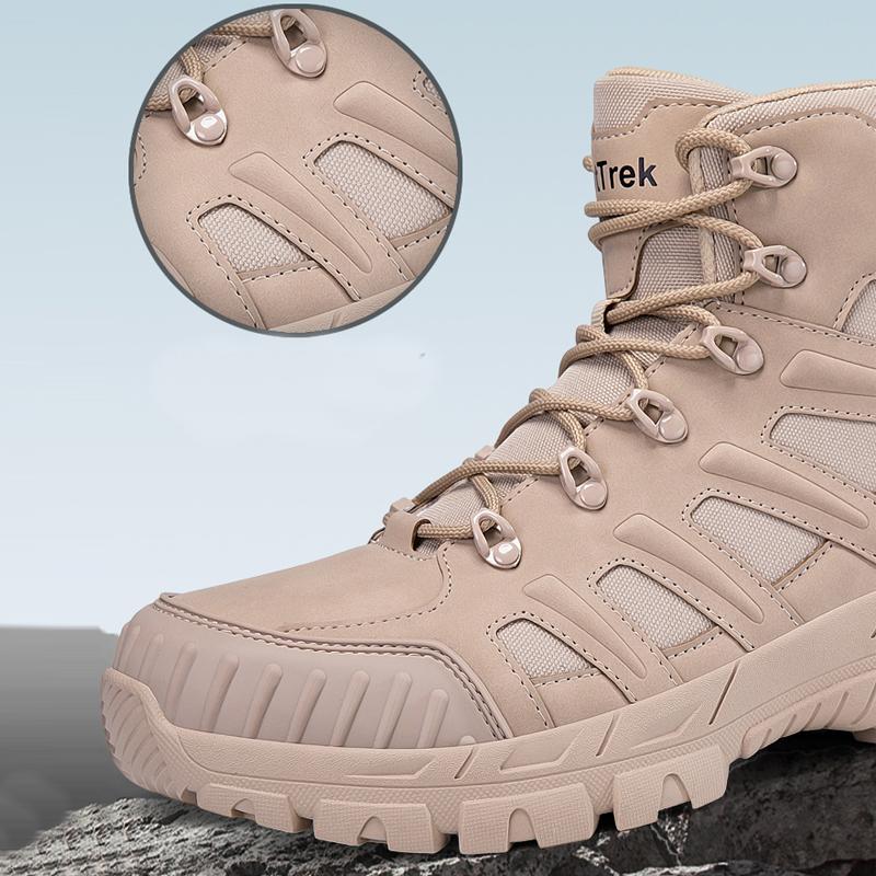 Men's Climbing Shoes Tactical Boots Waterproof Military High Quality Motorcycle Hunting Hiking Shoes Breathable Boots