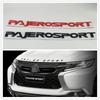 For Mits+ubishi Pajero Sport Front Hood Emblem Logo Nameplate Badge Letters Car Sticker