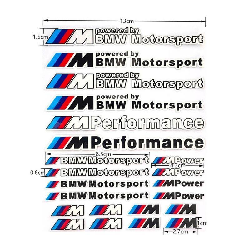 BBJT8 Car Decoration Strip Trunk Sticker Decals Decal For Bmw M Power Performance Logo E28 E30 E34 E36 E46 E60 E90 F84 F87 X1 X3 X5 X6