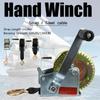 Black 1200LBS/544KGS Hand Winch Gear 2-Way Synthetic Boat Tailer Camper With 8M Strap