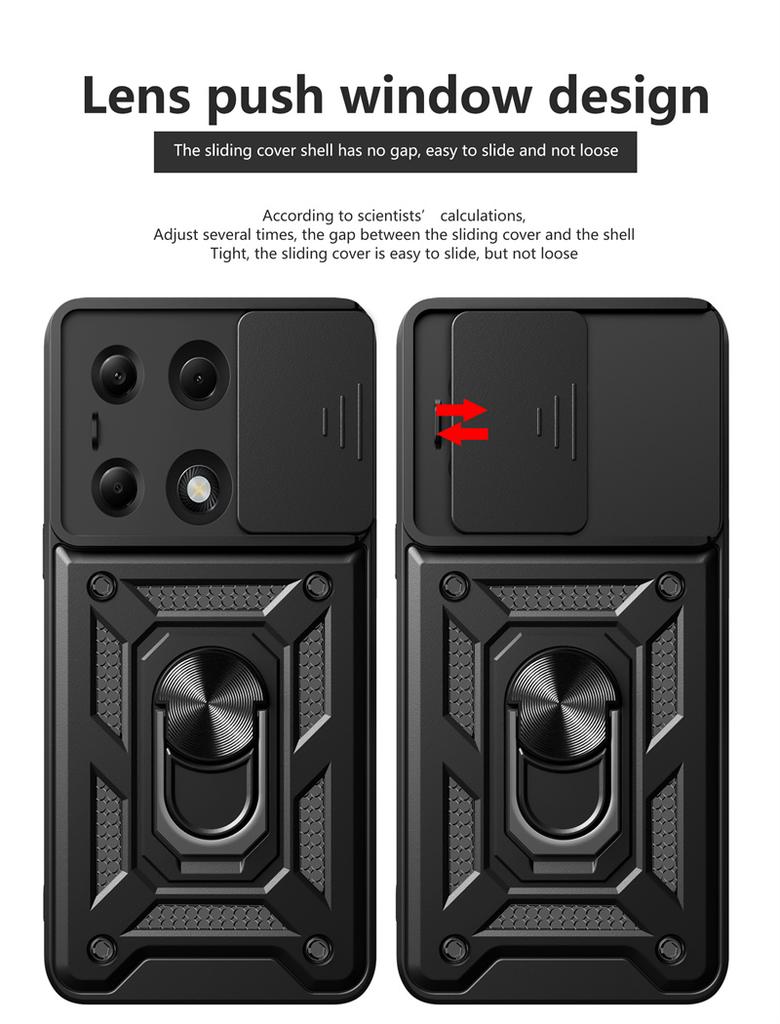 For Redmi Note 13 Pro 4G Case Shockproof Armor Phone Cases For Xiaomi Redmi Note 13 Note13 Pro 4G Magnet Ring Holder Back Cover