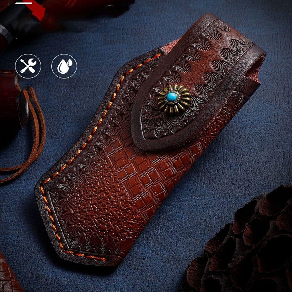 Кобура кожаный держатель для фонарика чехол складной нож инструмент походный чехол для переноски на ремне