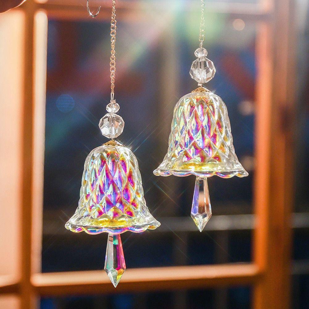 Music Bell Sun Catchers Car Hanging Pendant Rainbow Maker Crystal Prism Yard Garden Decor