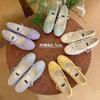 Suding's Fairy Inner Height Increase with Mary Jane Single Shoes Women's 2025 Spring and Summer New Bow Ballet Shoes