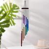 Rotating Solid Wood Aluminum Pipe Wind Chime Waterproof 12 Pipe Classic Matching Music Wind Chime