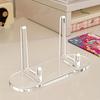 5pcs Clear Acrylic Mini Card Holders Elegant Stand Display Racks for CDs, Music Albums, and Collectibles Ideal for Home, Kitchen, and Record Store