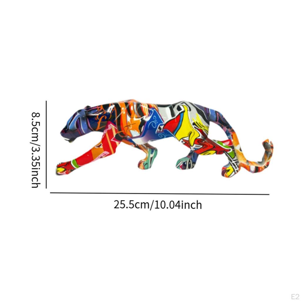Фигурка леопарда для домашней полки, фигурка животного, ходячая скульптура
