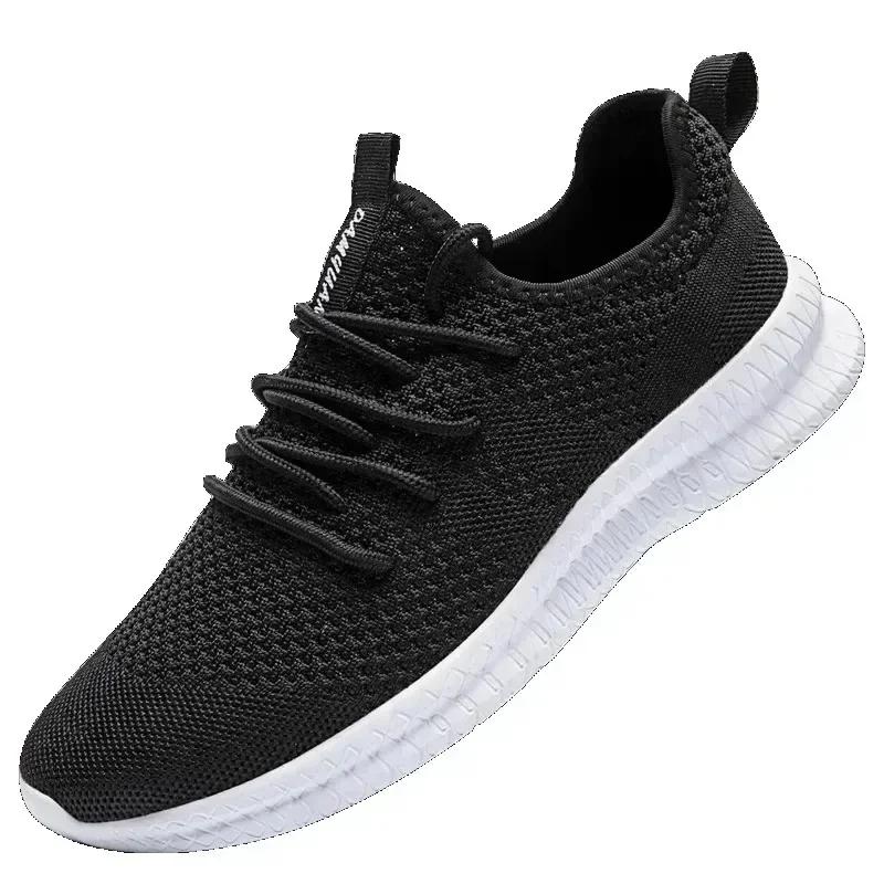 Fashion Fujeak Hot Sales Men Sneakers Mesh Casual Shoes Plus Size Vulcanize Shoe Walking Sneakers Black Men Running Tenis Masculino