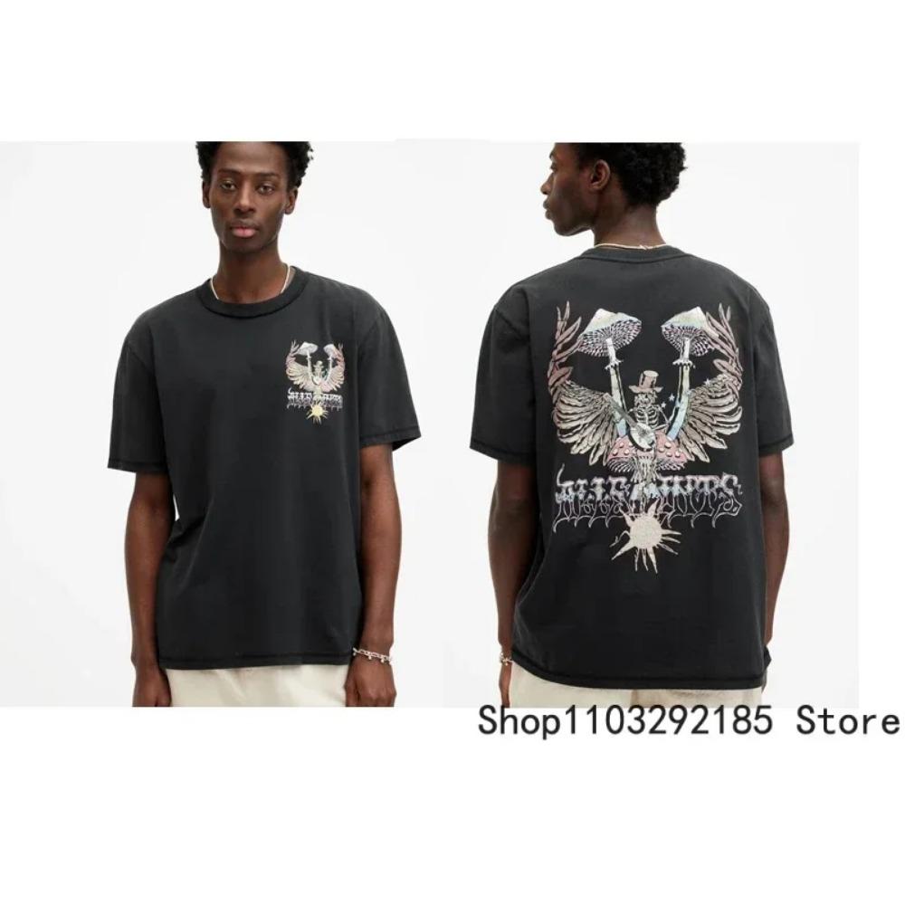 Летняя модная новая футболка с короткими рукавами, уличный простой креативный топ с принтом букв на груди для мужчин и женщин, футболка на Хэллоуин