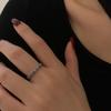 Элегантное кольцо из чистого серебра S925 с разноцветным кубическим цирконием в винтажном стиле с розой для женщин