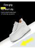 2026 Spring White Platform Wedge Shoes - Hidden Heel Casual Women's Sneakers with Thick Sole and Velvet Style