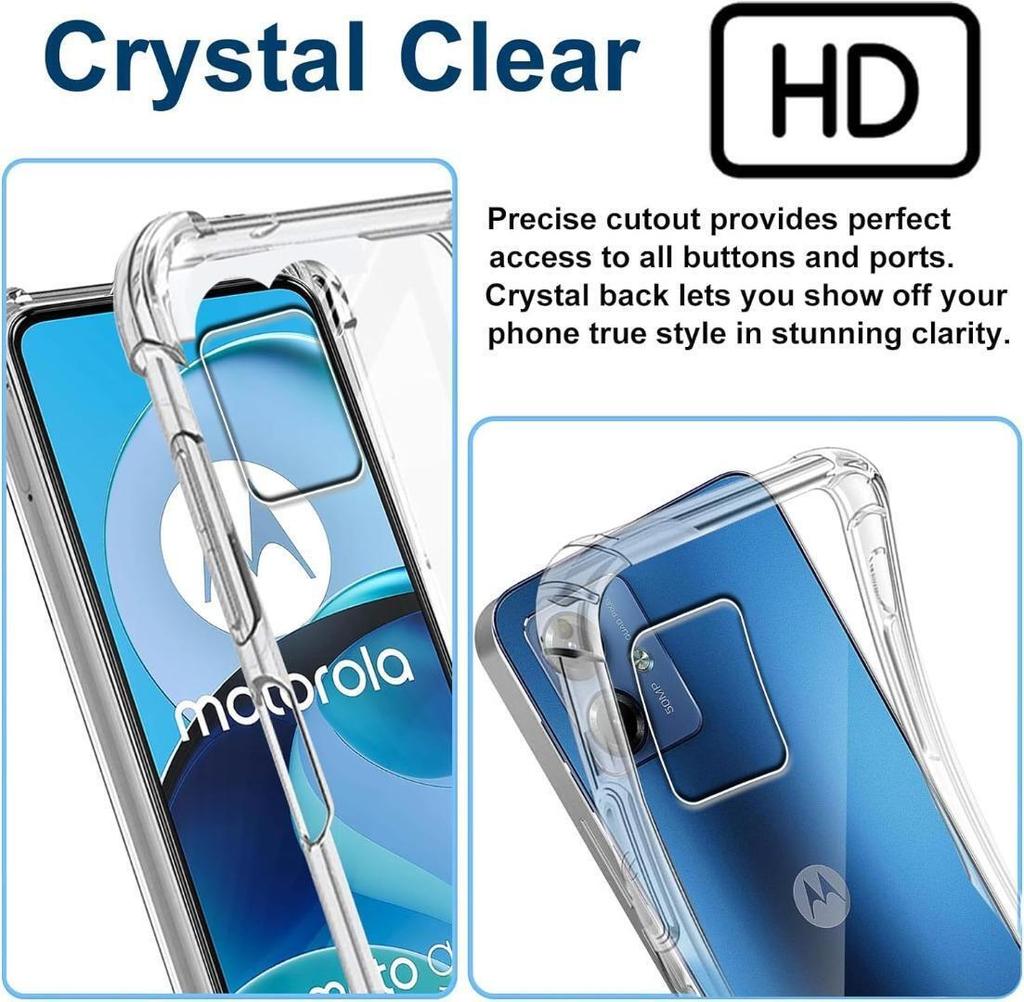 Ударопрочный чехол TPU для Motorola Moto G04 G04S G14 G24 Power G34 G54 G84 G13 G53 G35 G55 G85 5G Защитный чехол Fundas Coque