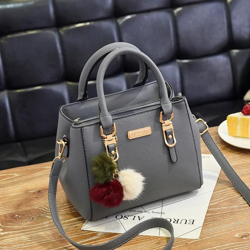 Female PU Leather Bags with Top Handle Double Layer Shoulder Bag Large Capacity Hairdresser Crossbody Bag