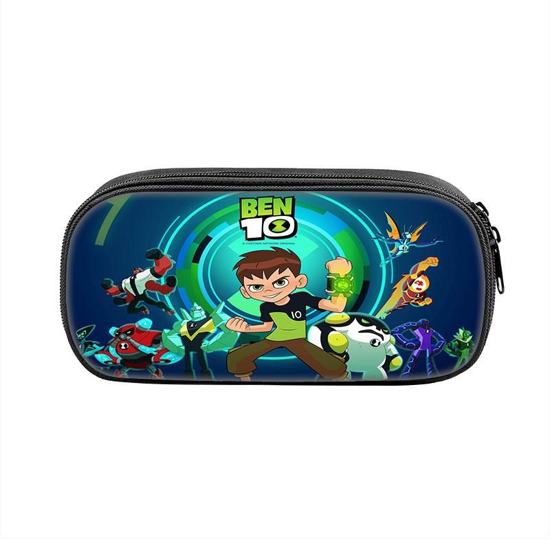 Пенал для детей Ben10 большой емкости из нейлона, органайзер для школьных принадлежностей