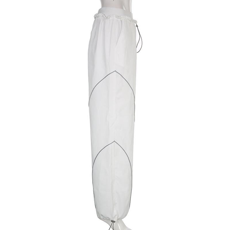 Свободные мешковатые спортивные штаны с высокой талией, уличная одежда для бега, женские широкие брюки, повседневные базовые брюки в стиле панк