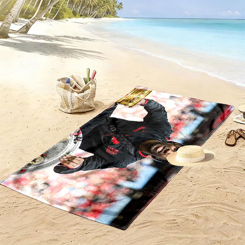 Jeremie Frimpong Print Beach Towel, Large Soft Quick Dry Towel for Beach Camping Swimming