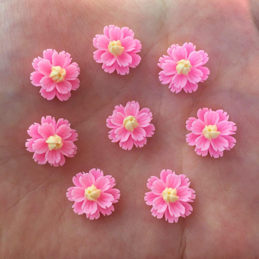 Набор декоративных цветочков из смолы, 13мм/80шт
