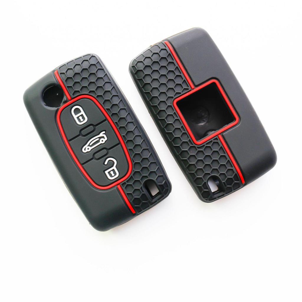 Silicone Car Key Cover for Peugeot 308, Citroen 307, C-Elysee, Picasso