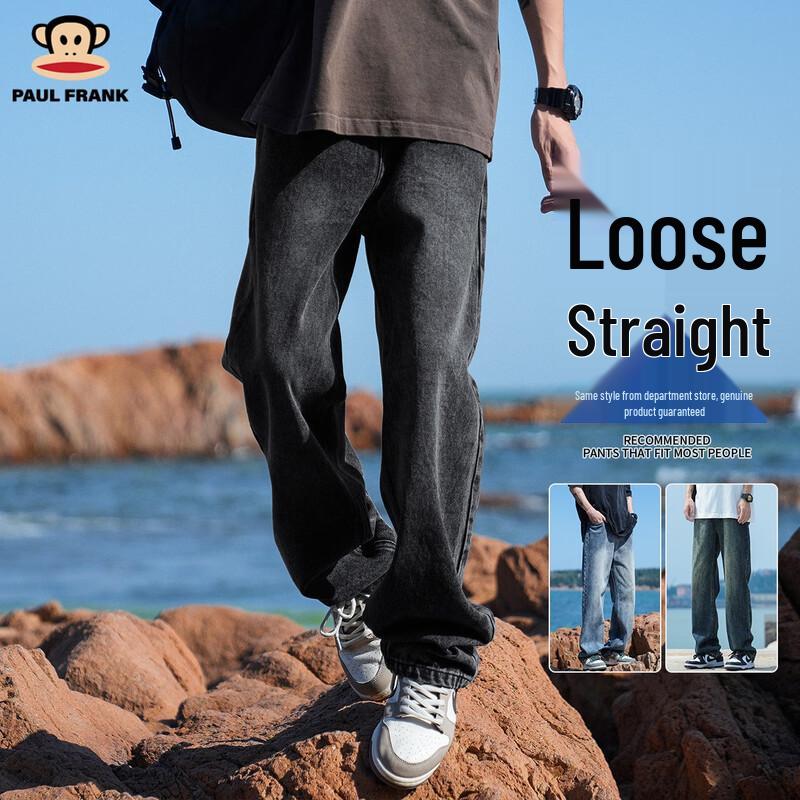 paul frank Мужские джинсы в американском ретро-стиле, свободного прямого кроя