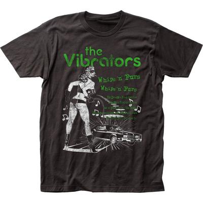 The Vibrators Whips N Furs Мужская футболка Рок-н-ролл Классическая футболка группы Новая Черная