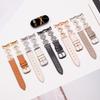 Watch Band for Xiaomi Smart Band 9 NFC/Band 9/Band 8 Rhinestone Decor Metal+Leather Strap