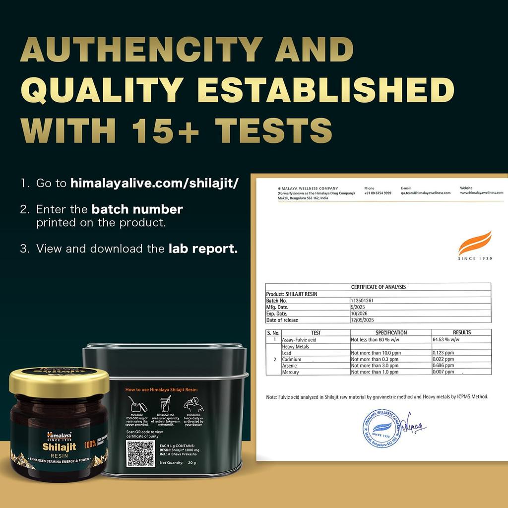 Himalaya Смола Шиладжит 20г | Чистый Гималайский Энергетик для Выносливости и Жизненной Силы