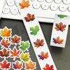500 Pcs Fall Maple Leaves Stickers Self Adhesive Label Stickers Roll Autumn Leaves Decals for Thanksgiving Harvest Envelope Journal Scrapbook Decor