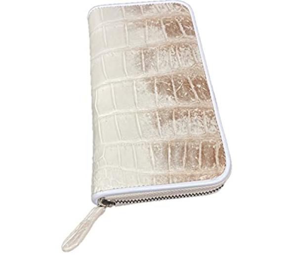 Himalayan Crocodile Genuine Leather Round Zipper Long Wallet for Men and Women