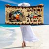 Bigfoot Print Beach Towel, Large Soft Quick Dry Towel for Beach Camping Swimming