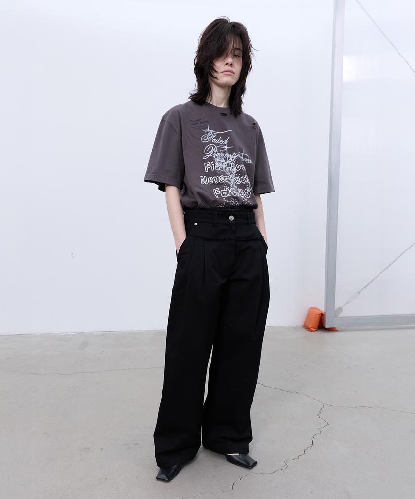 LCDC™ Frayed Line Detail Pants (Black)