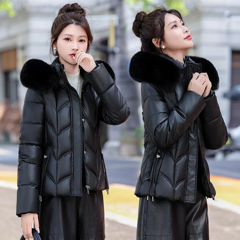 Зимняя новая хлопковая одежда женская корейская версия приталенная женская хлопковая одежда короткая хлопковая одежда с меховым воротником женская