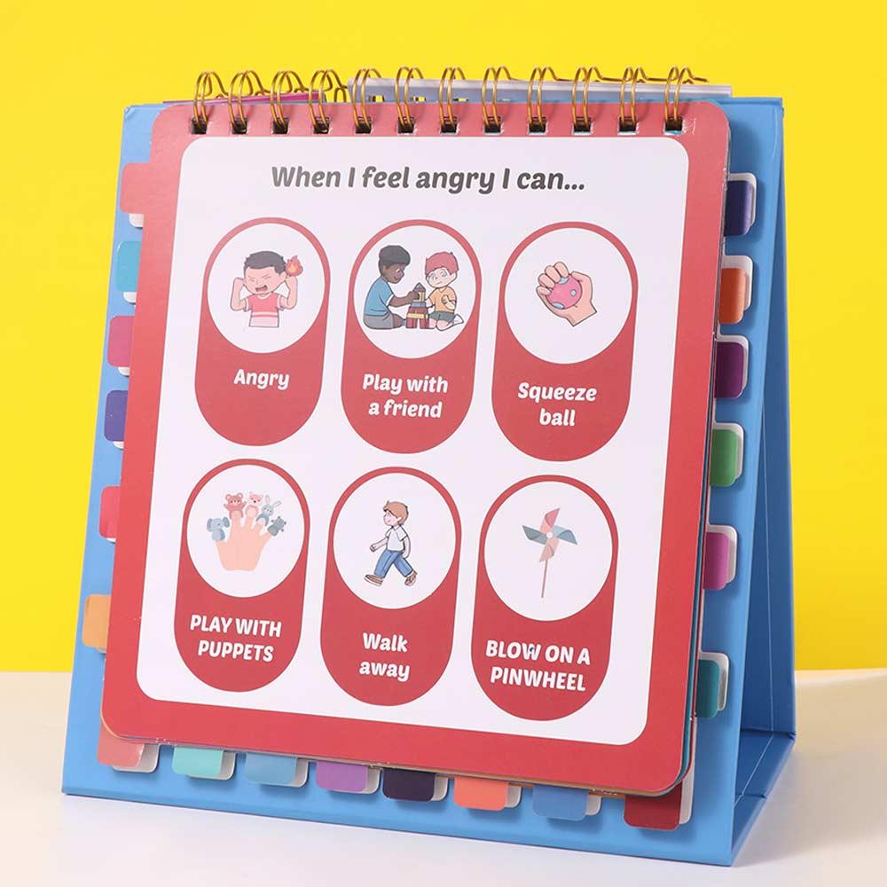 Early Educational Feelings And Emotions Book Interactive Montessori Social Emotional Book Creative Funny Reading Flip Book