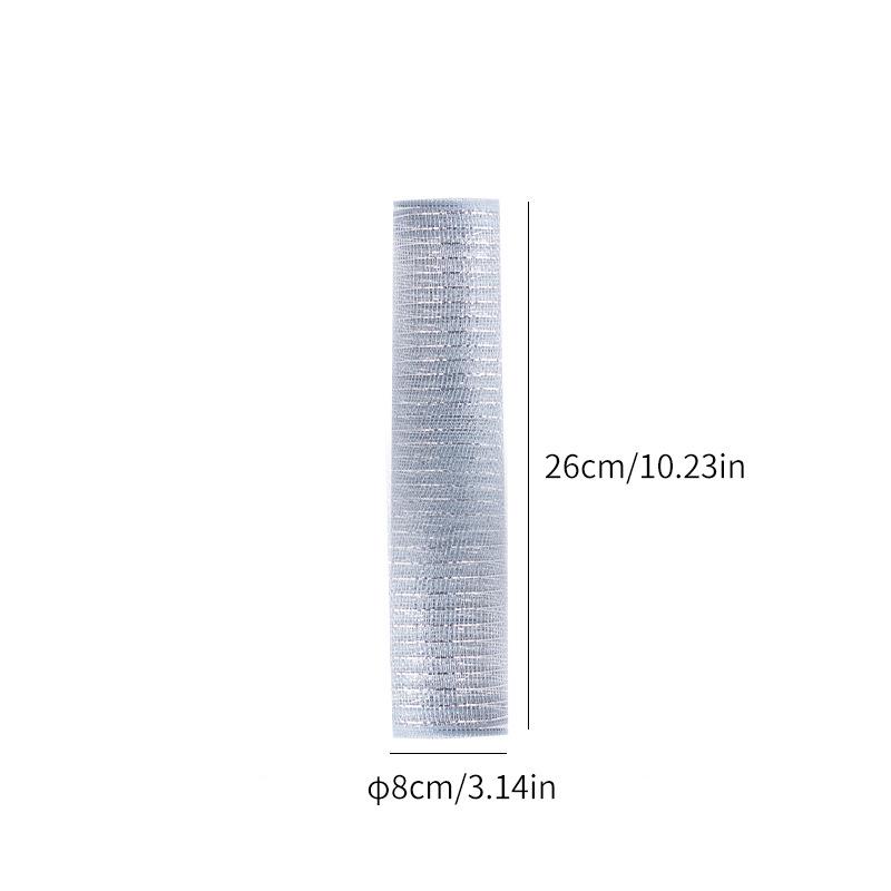 Gold & Silver Christmas Tree Decorations: Mesh Ribbon & Ornaments