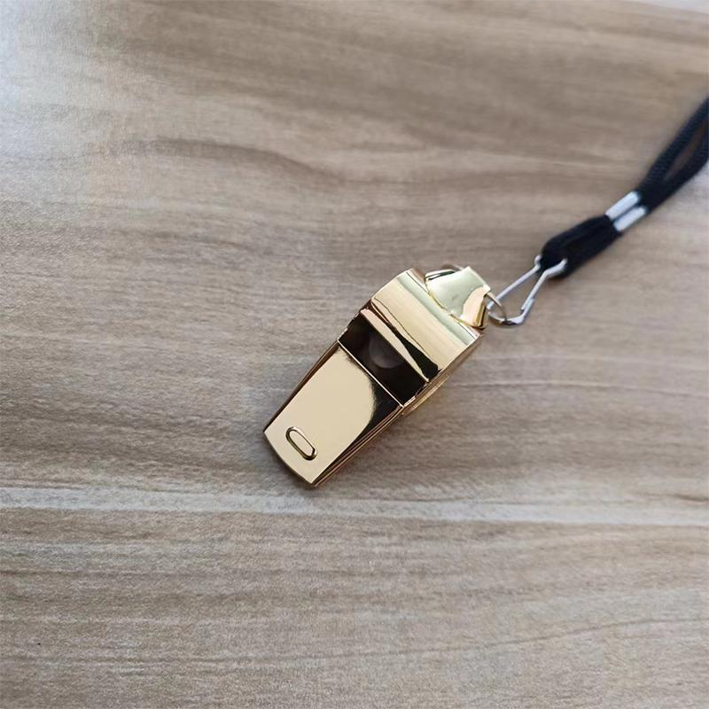 Уличный свисток для выживания Высококачественный свисток из нержавеющей стали Черный Розово-золотой Свисток на шею Спортивный свисток Свисток спасателя