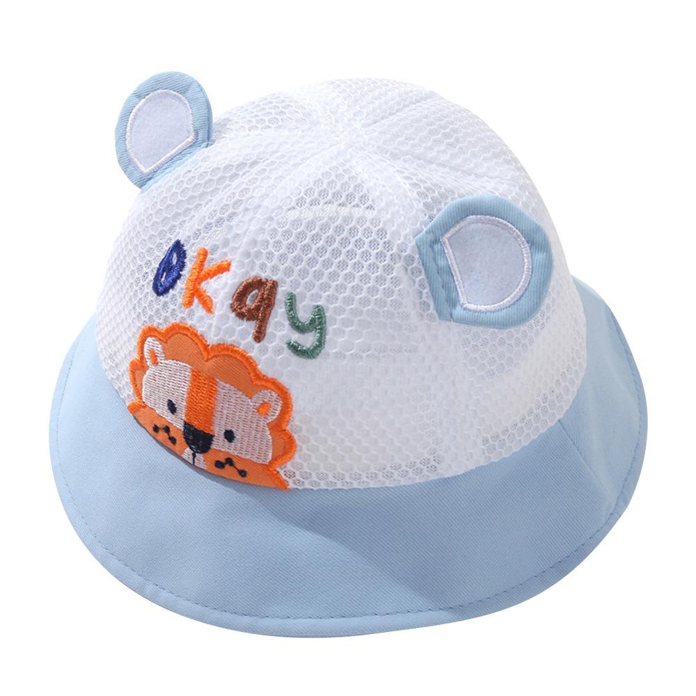 Cartoon Lion Baby Children Sun Visor Hat Sun Protection Boys Girls Mesh Basin Caps Summer
