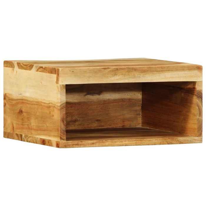 VidaXL Meuble TV mural 40x30x19 cm bois massif d'acacia, meuble média, meuble latéral, centre de divertissement, meuble 4017469