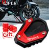 Motorcycle Accessories Side Stand Kickstand Enlarge Pad For Loncin Voge 300DS 300 AC RR R 300 DS Valve Caps 300RR 300R 300AC