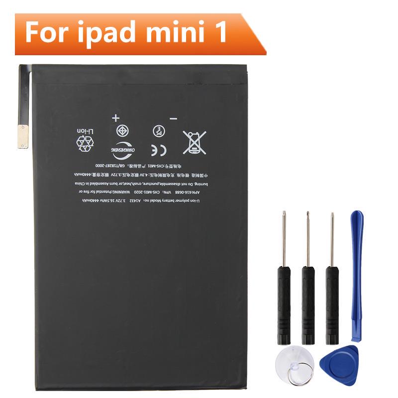 Сменный аккумулятор для планшета iPad mini 1 iPad mini1 A1445 A1454 A1455 сменный аккумулятор с инструментом 4440 мАч