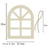Decor House Wall Hanging Alphabet Wall Hanger Wood Craft Window Shaped Pendant Wood Hanger Pendant