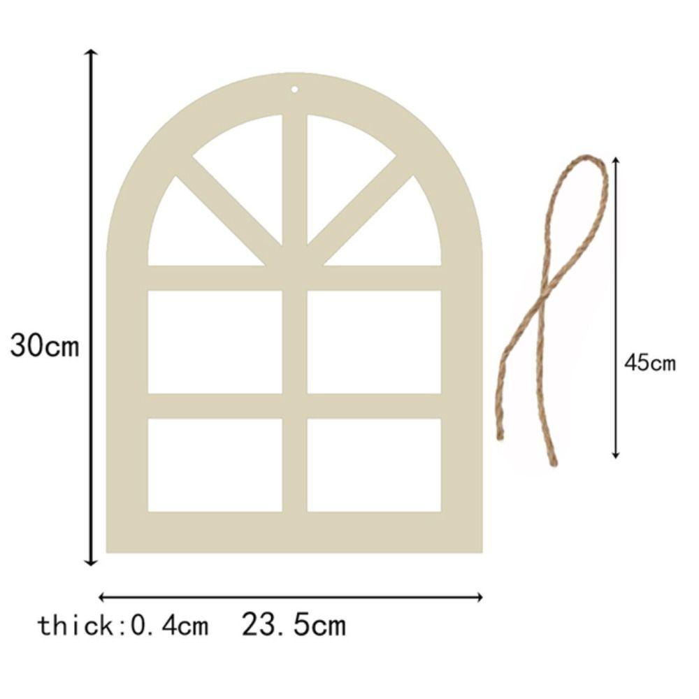 Decor House Wall Hanging Alphabet Wall Hanger Wood Craft Window Shaped Pendant Wood Hanger Pendant