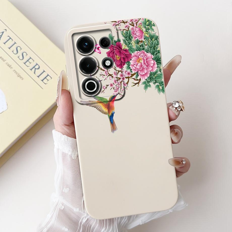 For Itel S25 Ultra S686LN Phone Case Liquid Silicone Soft Back Cover For Itel S25 S685LN Bumper Dragon Cat Flower Butterfly Capa