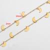 2Meters 1Meter Stainless Steel Moon Star Round Disc Link Chain Dangle Charm Chains for Necklace Jewelry Making DIY Waterproof