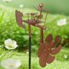1-3pcs Metal Wind Spinner Metal Drummer Windmill Statue Rock Percussionist Music Art Statue for Yard Art Lawn Garden Decor