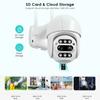 New 8MP 4K PTZ IP Camera 8x Zoom Dual-Lens Human Detect CCTV Camera 4MP Outdoor CCTV Wifi Video Surveillance Camera ICSEE APP